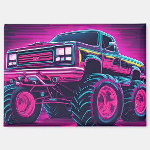 Synthwave-Monstertruck Magnet