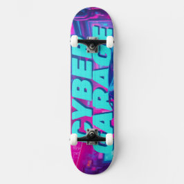 Synthwave Neon Auto Cyberpunk Garage Outrun Skateboard