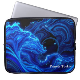 Synthwave Neon Wave Aesthetic Large Laptopschutzhülle