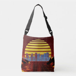 Synthwave Orange Crossbody Bag Tragetaschen Mit Langen Trägern