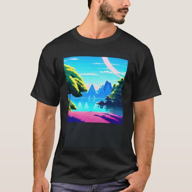 Synthwave-Outrun retrowave-futuresynth sci 17 T-Shirt (Vorderseite)