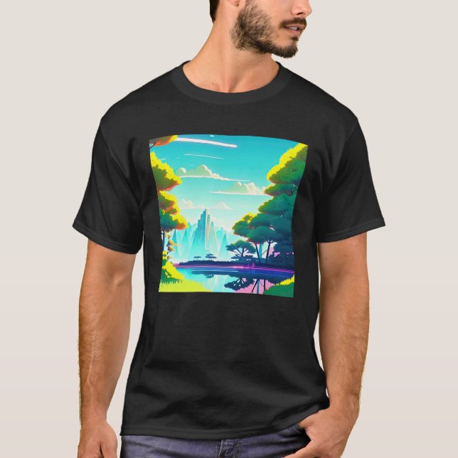 Synthwave-Outrun Retrowave-futuresynth sci, 21 T-Shirt (Vorderseite)