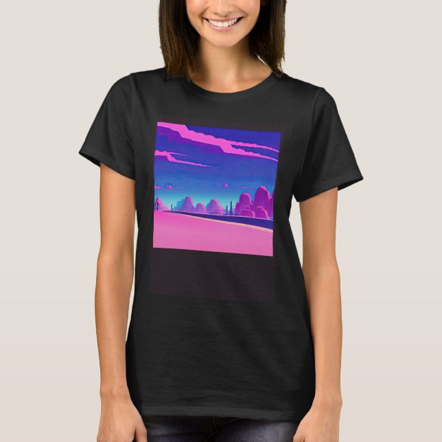 Synthwave outrun retrowave futuresynth sci fi  20 T-Shirt (Vorderseite)