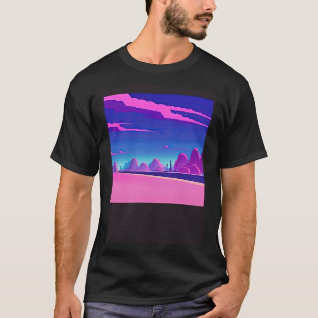 Synthwave outrun retrowave futuresynth sci fi  20 T-Shirt (Vorderseite)