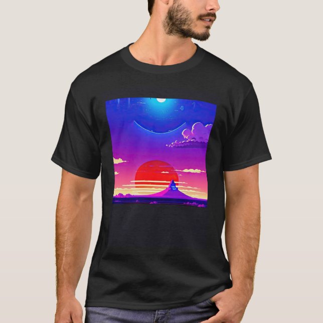 Synthwave outrun retrowave futuresynth sci fi 30 T-Shirt (Vorderseite)