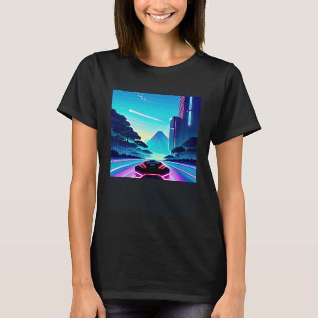 Synthwave outrun retrowave futuresynth sci fi 38 T-Shirt (Vorderseite)