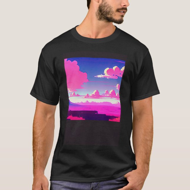 Synthwave outrun retrowave futuresynth sci fi 7 T-Shirt (Vorderseite)