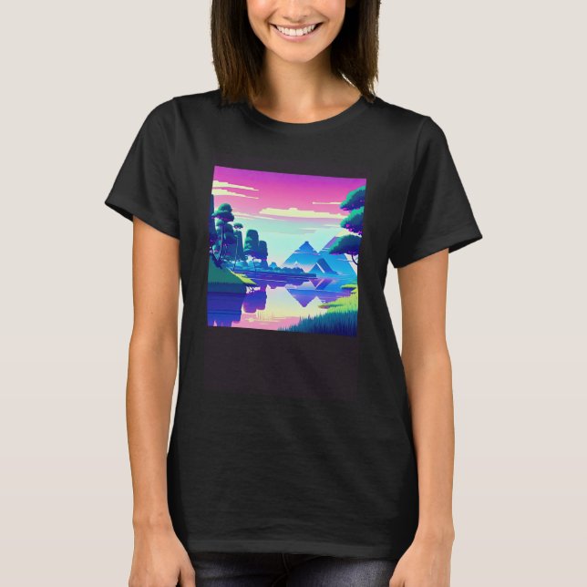 Synthwave outrun retrowave futuresynth sci fi 81 T-Shirt (Vorderseite)