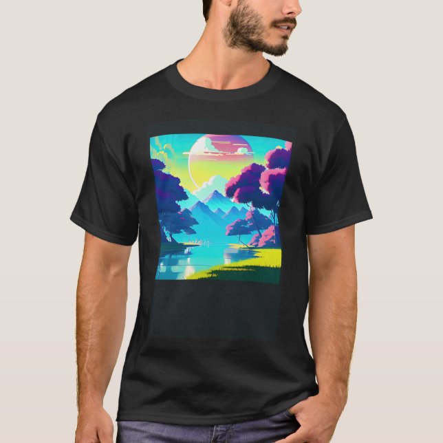 Synthwave outrun retrowave futuresynth sci fi 84 T-Shirt (Vorderseite)