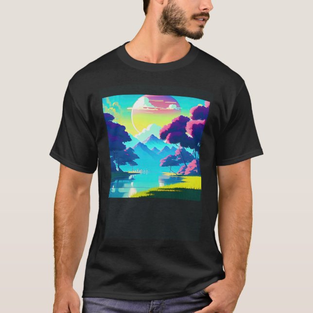 Synthwave outrun retrowave futuresynth sci fi 84 T-Shirt (Vorderseite)