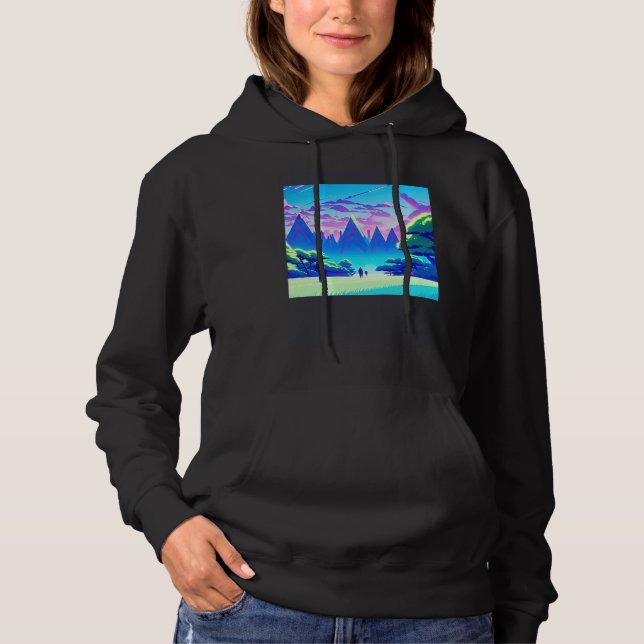 Synthwave Outrun Retrowave Futuresynth Science-Fic Hoodie (Vorderseite)