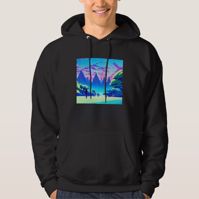 Synthwave Outrun Retrowave Futuresynth Science-Fic Hoodie (Vorderseite)