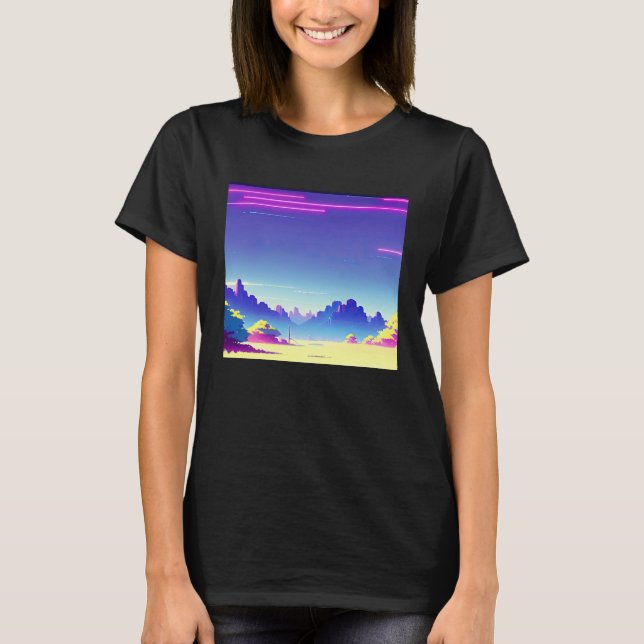 Synthwave Outrun Retrowave Futuresynth Science-Fic T-Shirt (Vorderseite)