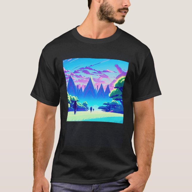 Synthwave Outrun Retrowave Futuresynth Science-Fic T-Shirt (Vorderseite)