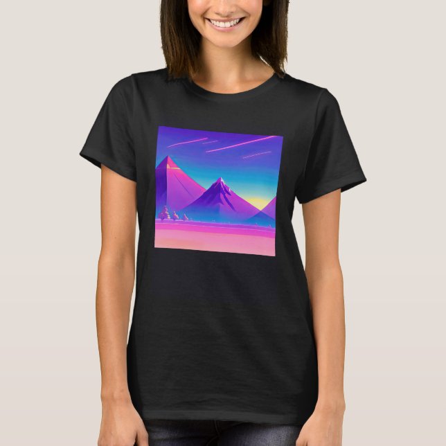 Synthwave Outrun Retrowave Futuresynth Science-Fic T-Shirt (Vorderseite)
