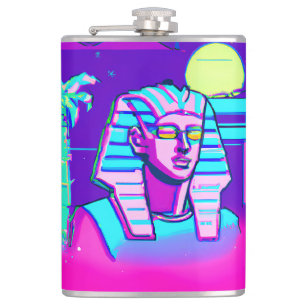 Synthwave Pharaoh Flachmann