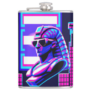 Synthwave Pharaoh Flachmann
