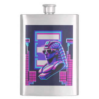 Synthwave Pharaoh Flachmann