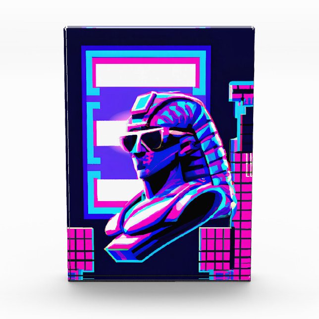 Synthwave Pharaoh Fotoblock (Vorderseite)