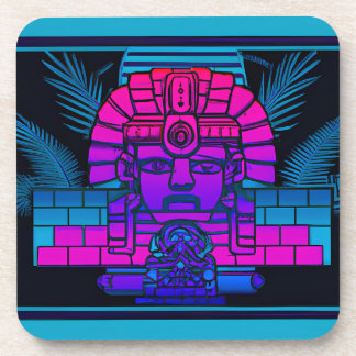 Synthwave Pharaoh Getränkeuntersetzer