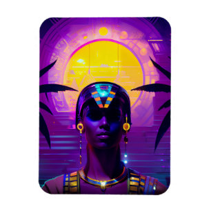Synthwave Pharaoh Magnet