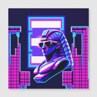 Synthwave Pharaoh Magnetkarte