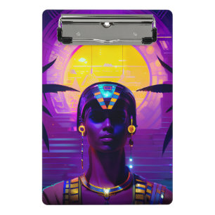 Synthwave Pharaoh Mini Klemmbrett