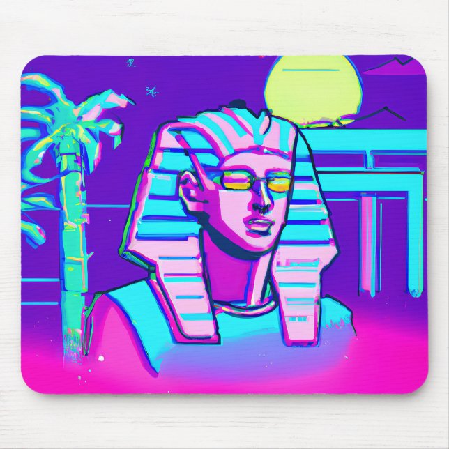 Synthwave Pharaoh Mousepad (Vorne)
