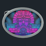 Synthwave Pharaoh Ovale Gürtelschnalle<br><div class="desc">Artwork by: Brady Arnold.</div>