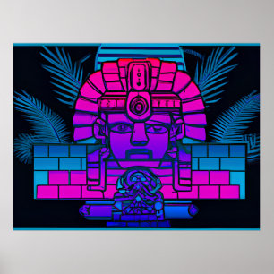 Synthwave Pharaoh Poster