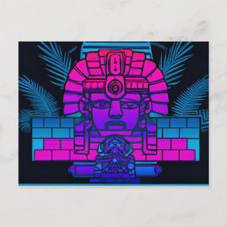 Synthwave Pharaoh Postkarte