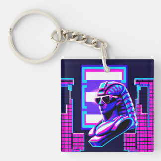 Synthwave Pharaoh Schlüsselanhänger