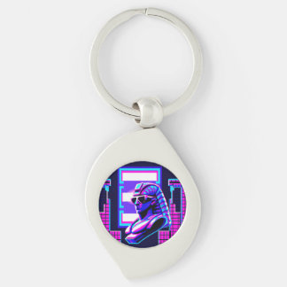 Synthwave Pharaoh Schlüsselanhänger