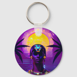 Synthwave Pharaoh Schlüsselanhänger