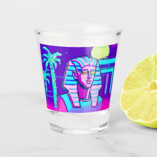 Synthwave Pharaoh Schnapsglas
