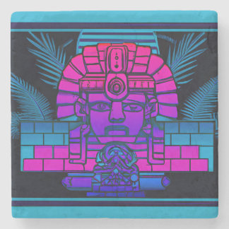 Synthwave Pharaoh Steinuntersetzer