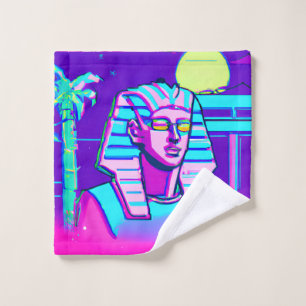 Synthwave Pharaoh Waschlappen