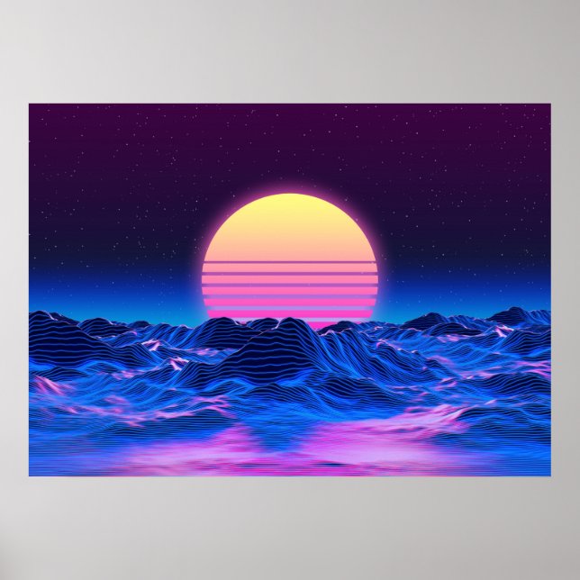 Synthwave-Poster | Retrowave Wall Art Poster (Vorne)