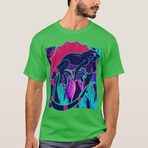 Synthwave Reptile Lover Pet Lizard Owner Iguana T-Shirt