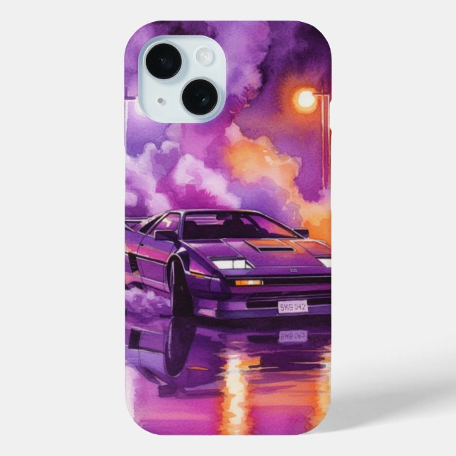 Synthwave Retro Future Hyper Phone Case (Rückseite)