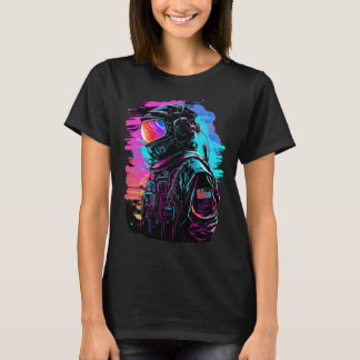 Synthwave Retrowave Astronaut Retro Graphic T-Shirt