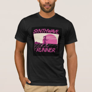 Synthwave Runner - Retro Future Neon T - Shirt