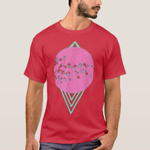 Synthwave Sakura Blume Japan 80er Vaporwave Cherry T-Shirt