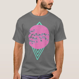 Synthwave Sakura Blume Japan 80er Vaporwave Cherry T-Shirt