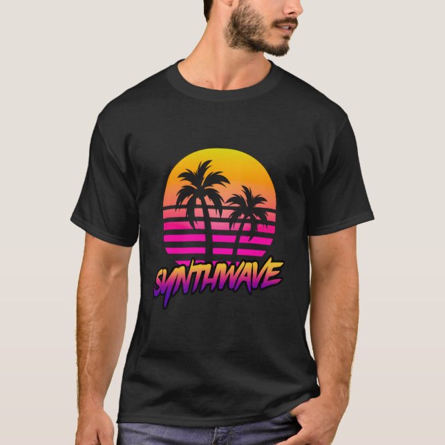 Synthwave-Shirts für Männer - Synth Wave-Hemd - Sy T-Shirt (Vorderseite)