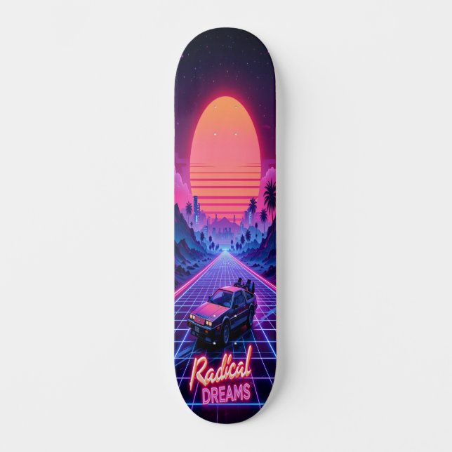 Synthwave Shred Edition 2 Skateboard (Vorderseite)