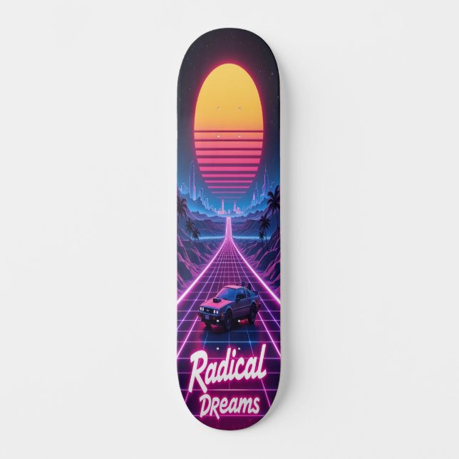 Synthwave Shred Edition 3 Skateboard (Vorderseite)