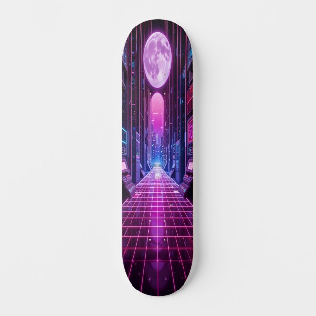 Synthwave Shred Edition 4 Skateboard (Vorderseite)