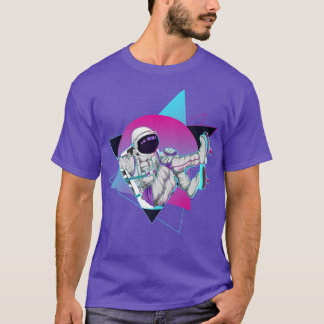 Synthwave-Skateboarder Weltraum-Vaporwave A T-Shirt