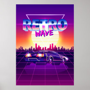 Synthwave Space: Retrowave Poster